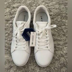 New w/o Box Lacoste White Sneakers with Silver Accents - US Size 10